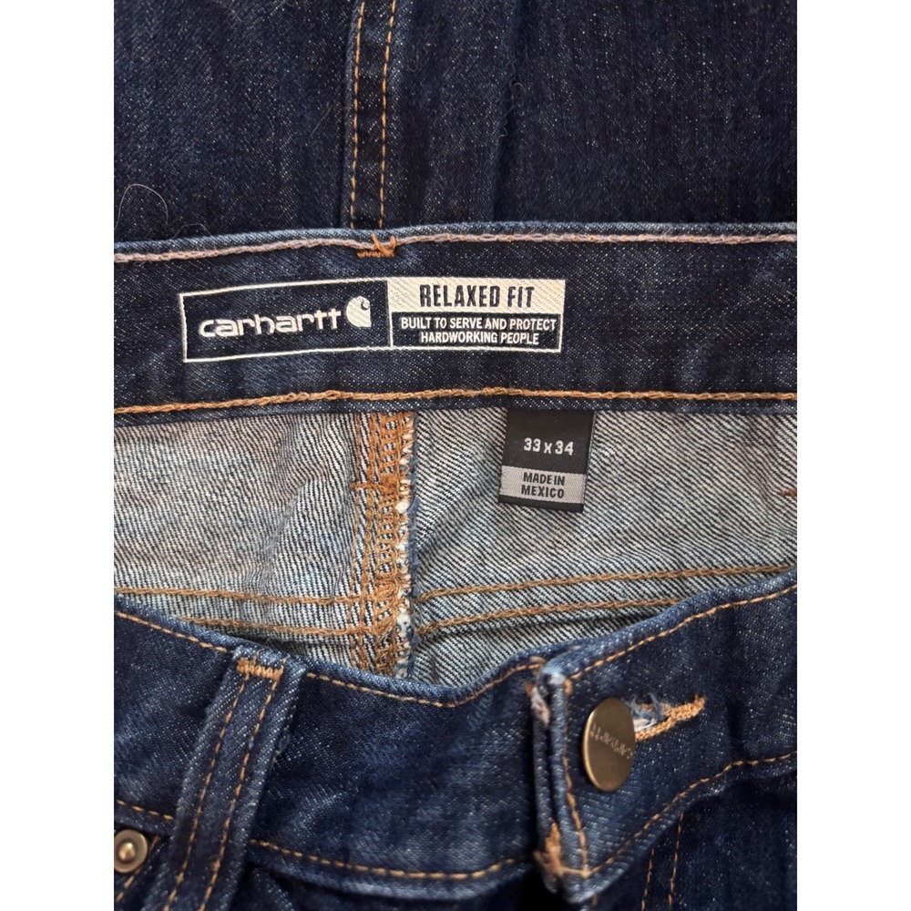 Carhartt 103889 Rugged Flex Utility Jeans Mens 33x34 Relaxed Fit Carpenter $60 - Picture 2 of 12